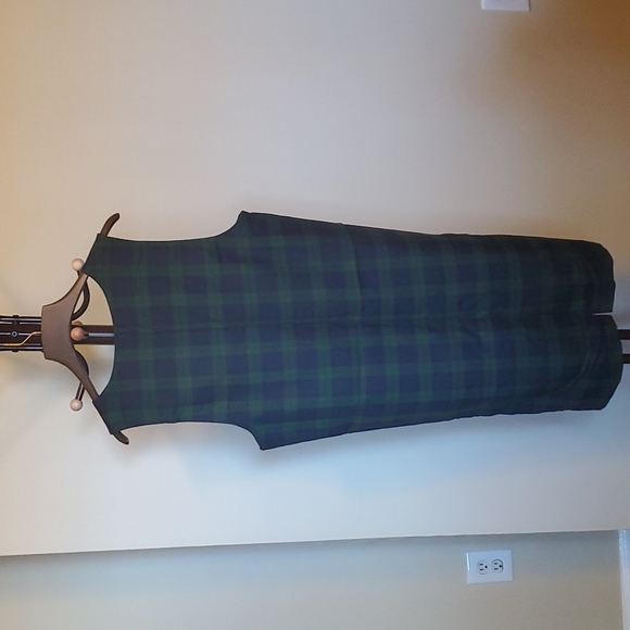 Jumper Dress  Green/Navy Plaid  Sz 10 - Picture 2 of 5